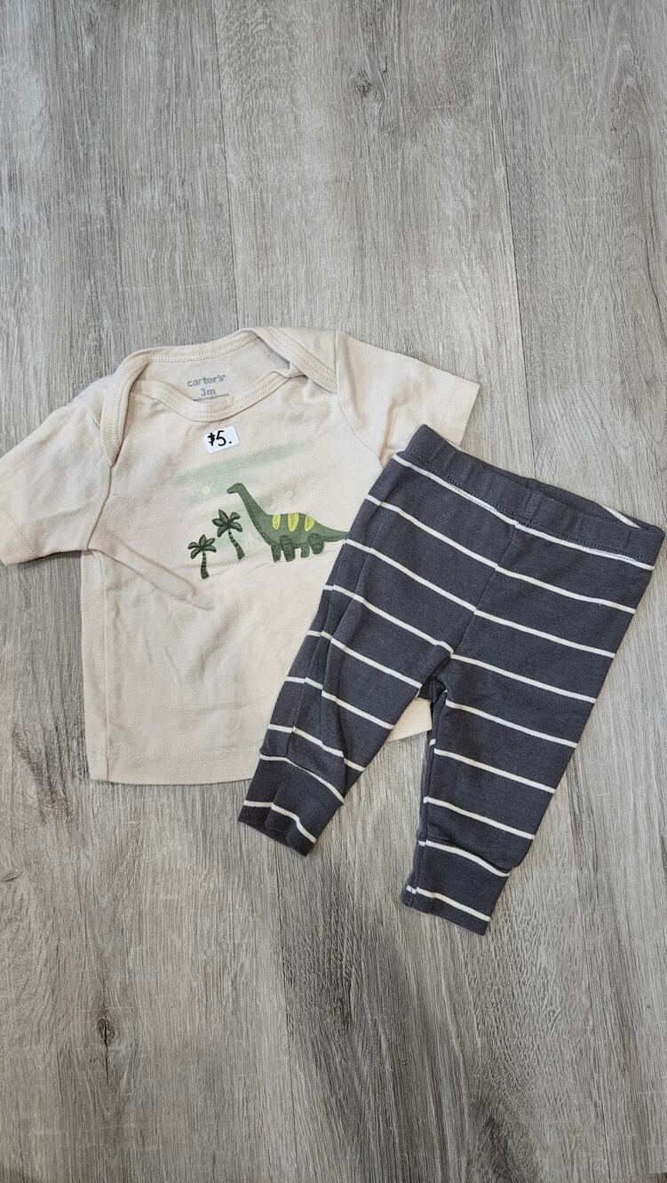 Carter's 3 Month Old Baby Boy Clothes Set of Shirt and Pants Bundle